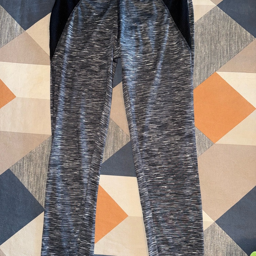 Gray and Black Athletic Leggings